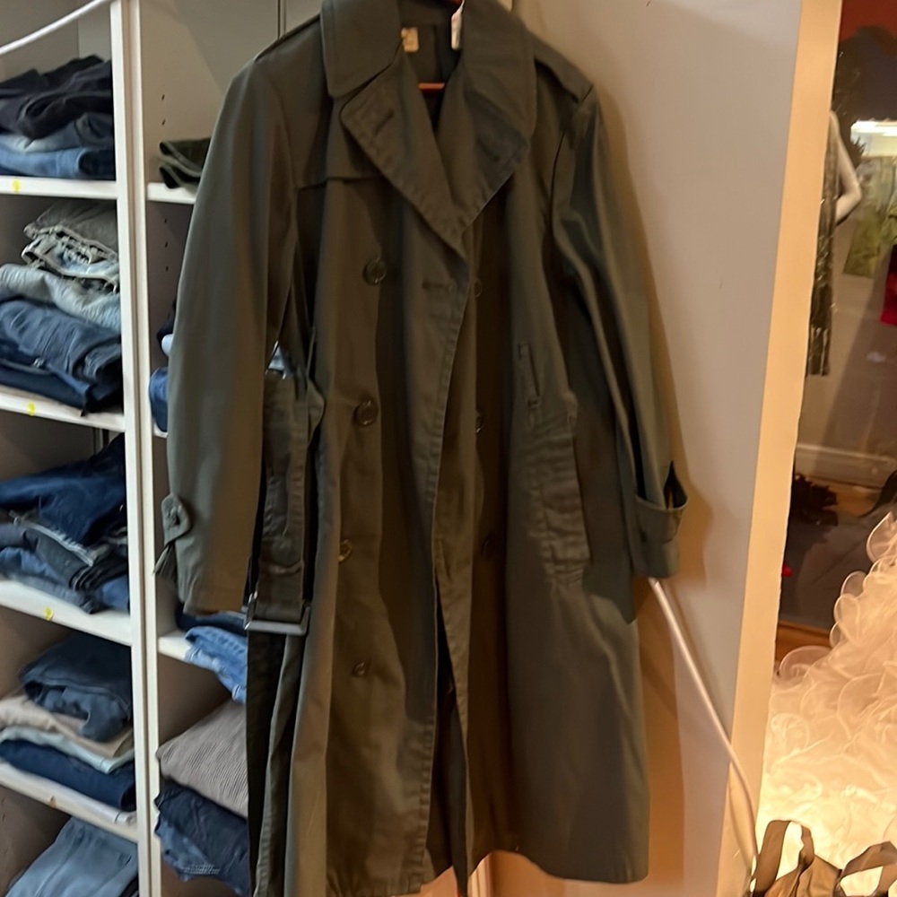 Pea coat army green